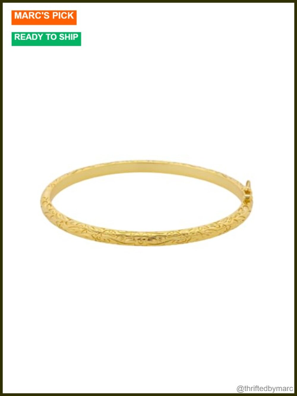 14k Gold-Plated Plain Bangle Bracelet Waterproof Stackable Everyday Jewelry